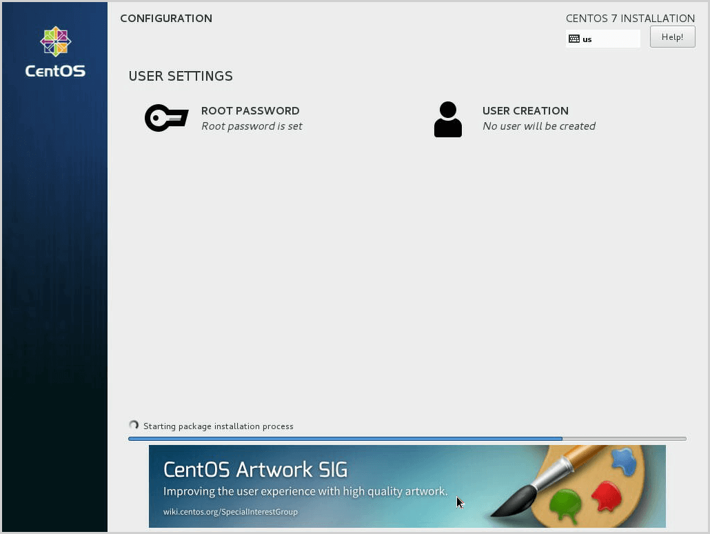 完成 CentOS 7 安装